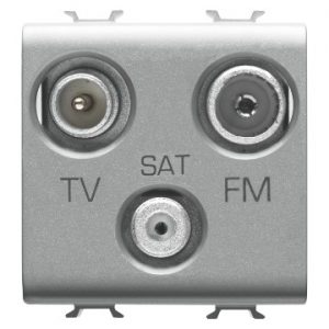 Gewiss Chorus Priza Tv+Fm+Sat Priza 2M, Titanium GW14382