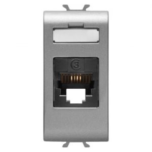 Gewiss Chorus Priza Telefon Rj11 1M Titanium GW14401