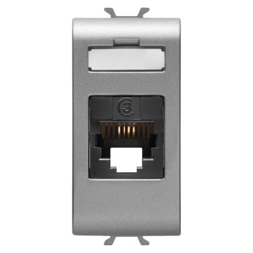 Gewiss Chorus Priza Telefon Rj11 1M Titanium GW14401