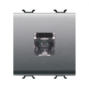 Gewiss Chorus Priza Telefon Rj11 2M Titanium GW14409