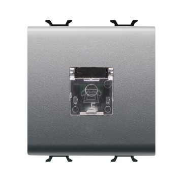 Gewiss Chorus Priza Telefon Rj11 2M Titanium GW14409