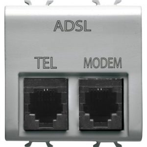 Gewiss Chorus Rj11 Dublu Connector+Adsl Filter Ch/Ti GW14410