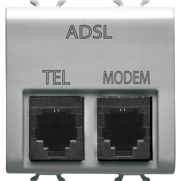 Gewiss Chorus Rj11 Dublu Connector+Adsl Filter Ch/Ti GW14410