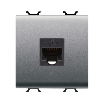 Gewiss Chorus Priza Date Rj45 2M Cat.6 Utp Titanium GW14435
