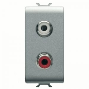 Gewiss Chorus Connector, Dublu Rca 1M Chorus Titanium GW14453