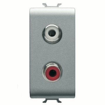 Gewiss Chorus Connector, Dublu Rca 1M Chorus Titanium GW14453
