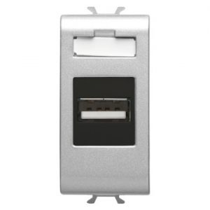 Gewiss Chorus Usb Priza Outlet 1M Titanium GW14459