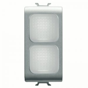Gewiss Chorus Dublu Transp Indicator Lamp, Titanium GW14628