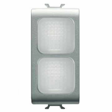 Gewiss Chorus Dublu Transp Indicator Lamp, Titanium GW14628