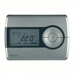 Gewiss Chorus Timed Termostat Wall Batt-Run Titanium GW14701