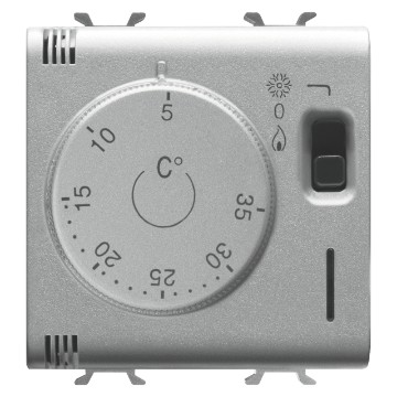 Gewiss Chorus Termostat, 2M 230Vac-50/60Hz Titanium GW14705