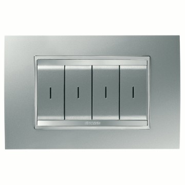 Gewiss Chorus Wireless Buton Cu Revenire Panel 4-Ch T Rama Lux GW14809