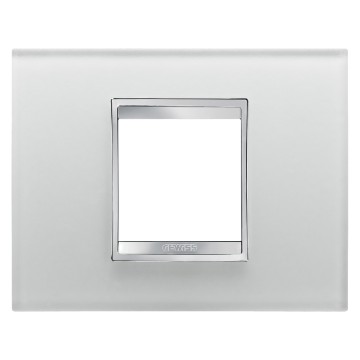 Gewiss Chorus Rama Lux 2-Module Iced Glass GW16202CG