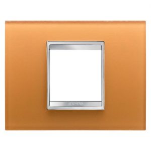 Gewiss Chorus Rama Lux 2-Module Ochre Glass GW16202CO