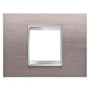 Gewiss Chorus Rama Lux 2P Metal Brushed Aluminium GW16202MS