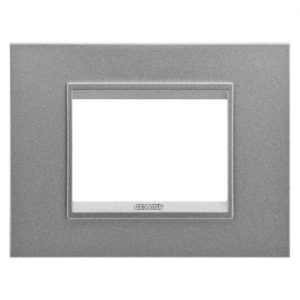 Gewiss Chorus Rama Lux 2-Module Met. Alumin.Monochrom GW16202XA