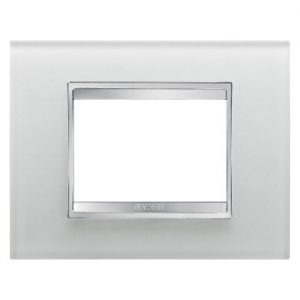 Gewiss Chorus Rama Lux 3-Module Iced Glass GW16203CG