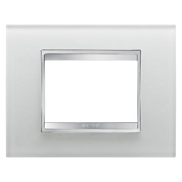 Gewiss Chorus Rama Lux 3-Module Iced Glass GW16203CG