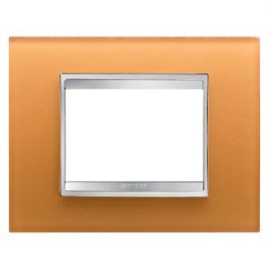 Gewiss Chorus Rama Lux 3-Module Ochre Glass GW16203CO