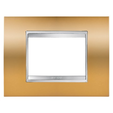 Gewiss Chorus Rama Lux 3-Module Gold GW16203MO