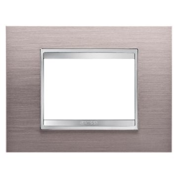 Gewiss Chorus Rama Lux 3P Metal Brushed Aluminium GW16203MS