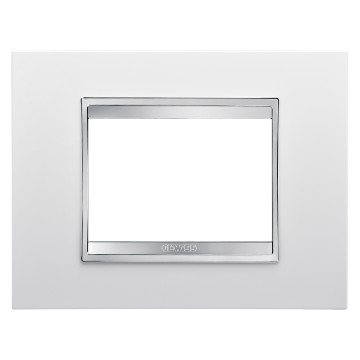 Gewiss Chorus Rama Lux 3-Module Milk Alb GW16203TB