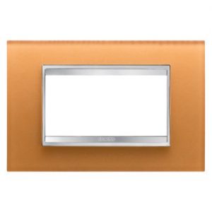 Gewiss Chorus Rama Lux 4-Module Ochre Glass GW16204CO
