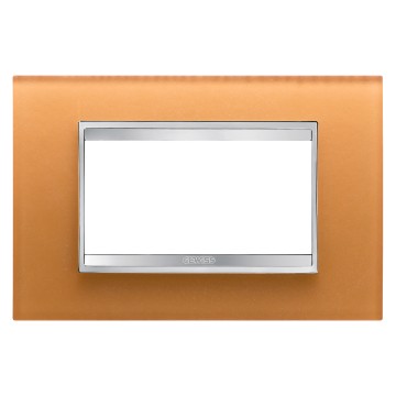 Gewiss Chorus Rama Lux 4-Module Ochre Glass GW16204CO