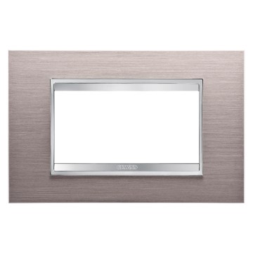 Gewiss Chorus Rama Lux 4P Metal Brushed Aluminium GW16204MS
