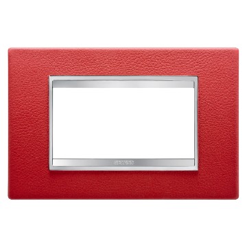 Gewiss Chorus Rama Lux 4-Module Ruby Leather GW16204PR