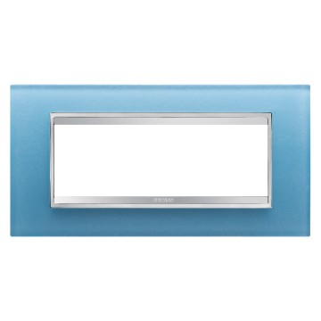 Gewiss Chorus Rama Lux 6-Module Aquamarine Glass GW16206CA