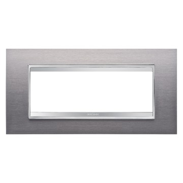 Gewiss Chorus Rama Lux 6-Module Brushed Stainless Steel GW16206MI