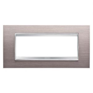 Gewiss Chorus Rama Lux 6P Metal Brushed Aluminium GW16206MS
