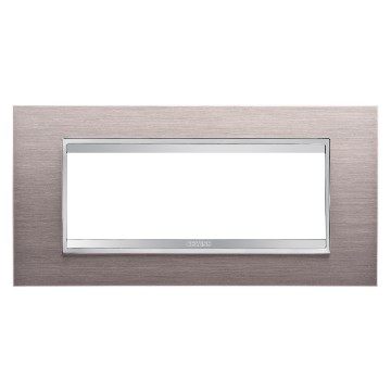 Gewiss Chorus Rama Lux 6P Metal Brushed Aluminium GW16206MS