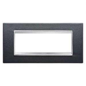 Gewiss Chorus Rama Lux 6-Module Black Leather GW16206PN