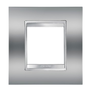 Gewiss Chorus Rama Lux International 2-Module Chrome GW16222MC