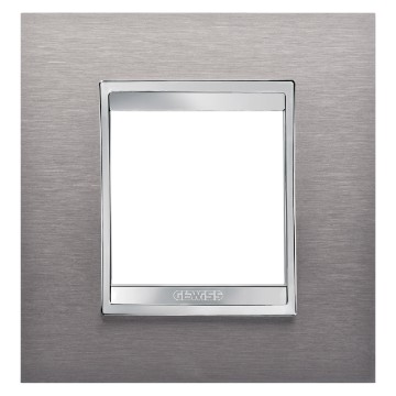 Gewiss Chorus Rama Lux International 2G Brushed S.Steel GW16222MI