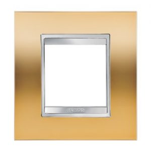 Gewiss Chorus Rama Lux International 2-Module, Gold GW16222MO