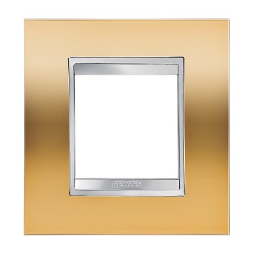 Gewiss Chorus Rama Lux International 2-Module, Gold GW16222MO