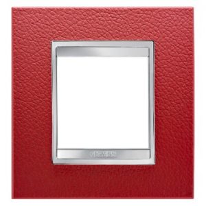 Gewiss Chorus Rama Lux International 2-Module, Ruby Leather GW16222PR