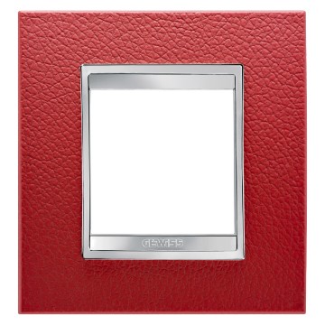 Gewiss Chorus Rama Lux International 2-Module, Ruby Leather GW16222PR