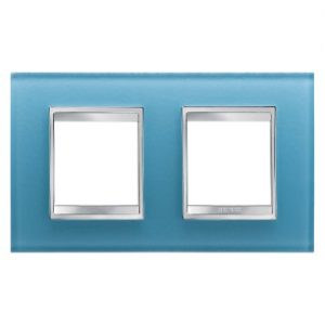 Gewiss Chorus Rama Lux International 2X2 Modulee Hor.Aquamarine Glas GW16223CA