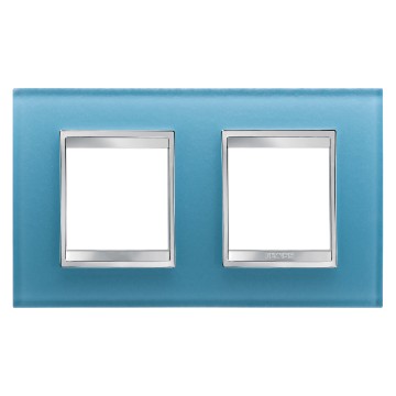 Gewiss Chorus Rama Lux International 2X2 Modulee Hor.Aquamarine Glas GW16223CA
