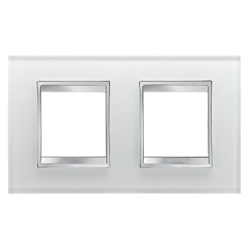 Gewiss Chorus Rama Lux International 2X2 Modulee Horiz.Ice Glas GW16223CG