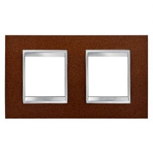 Gewiss Chorus Rama Lux International 2X2 Modulee Horiz.Oxidised Iron GW16223MF