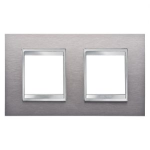 Gewiss Chorus Rama Lux International 2X2 Modulee H.Brushed S.Steel GW16223MI