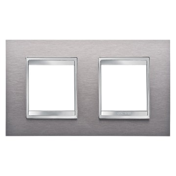 Gewiss Chorus Rama Lux International 2X2 Modulee H.Brushed S.Steel GW16223MI