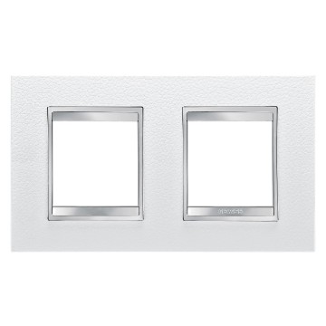 Gewiss Chorus Rama Lux International 2X2 Modulee H Alb Leather GW16223PB