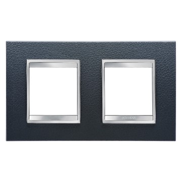 Gewiss Chorus Rama Lux International 2X2 Modulee H Black Leather GW16223PN