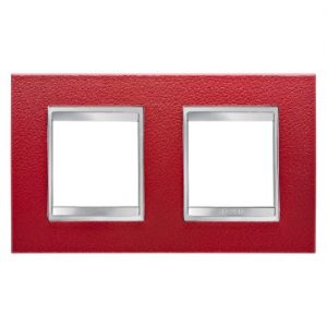 Gewiss Chorus Rama Lux International 2X2 Modulee H Ruby Leather GW16223PR
